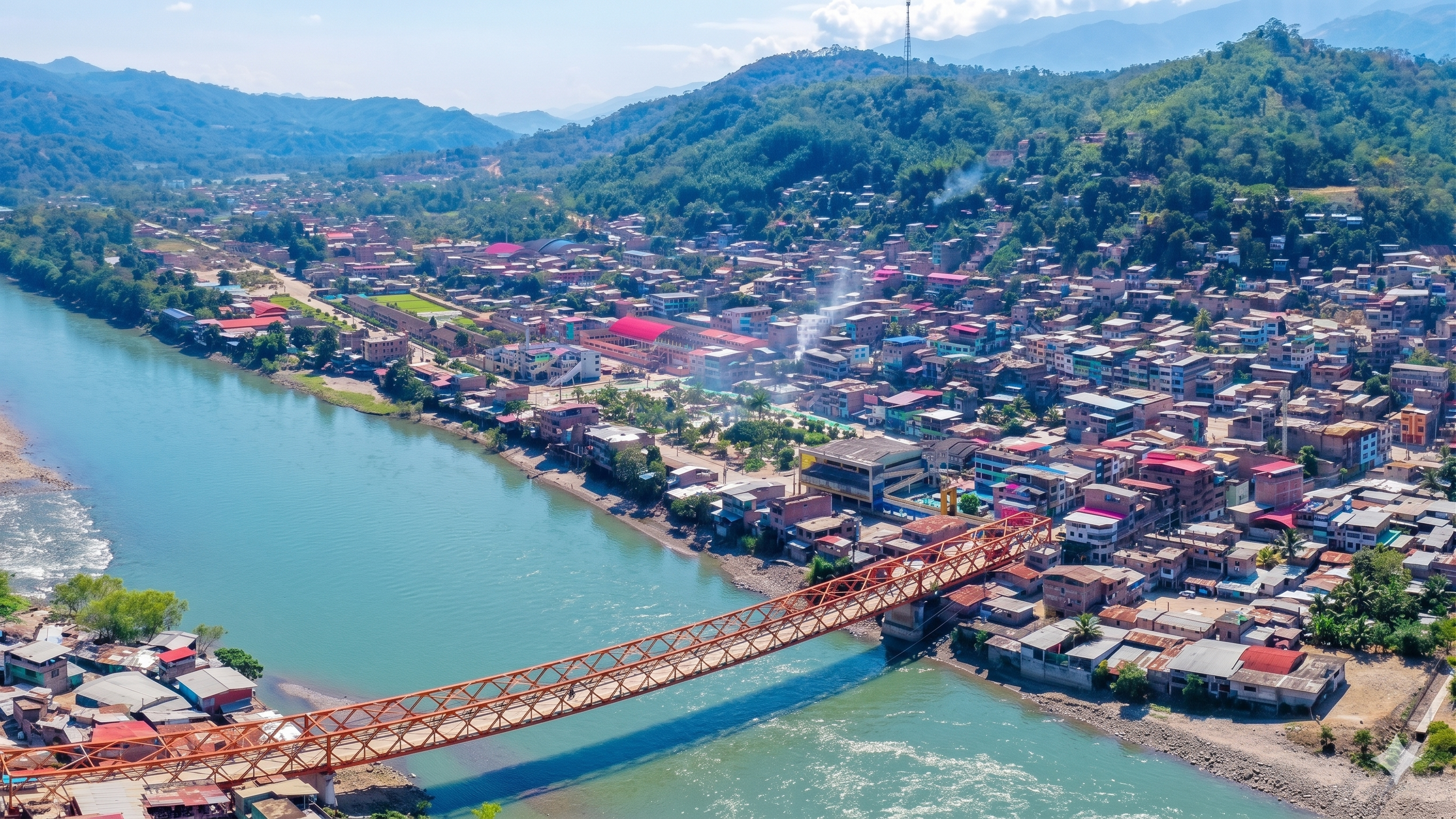 Taller Cuadros Works en Kimbiri — torno y fresadora en operación